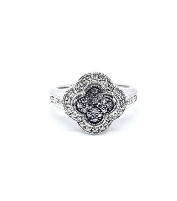 Elegant black and white diamond jewelry