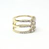 Three stack gold diamond ring design