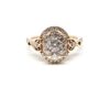 Vintage rose gold ring with sparkling oval diamond