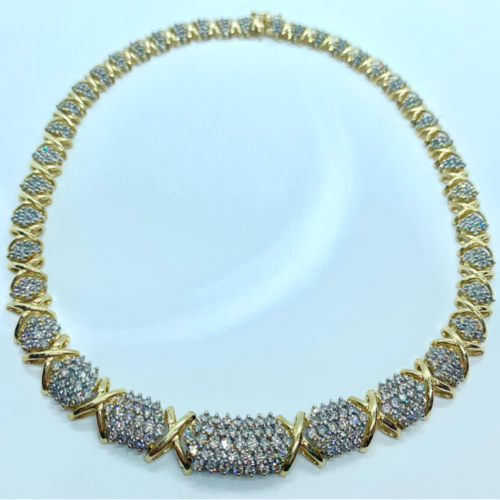 14K Yellow Gold 10.0CTW Diamond Necklace