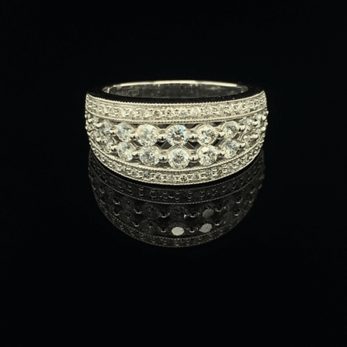 White gold and diamond cocktail ring