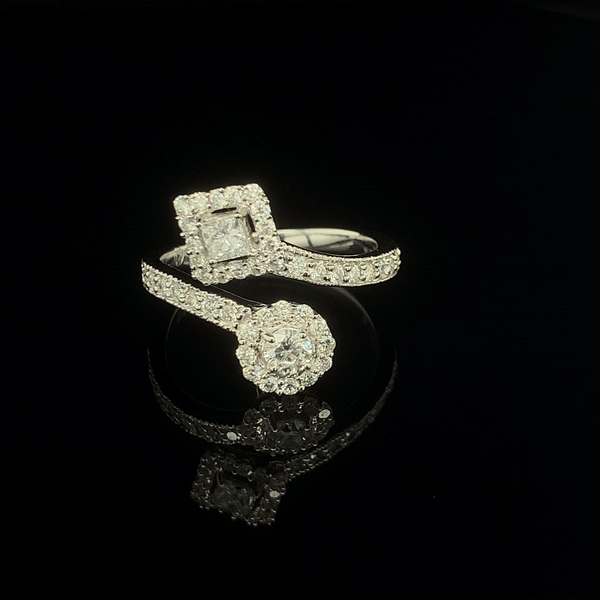 Close-up of diamond engagement rings