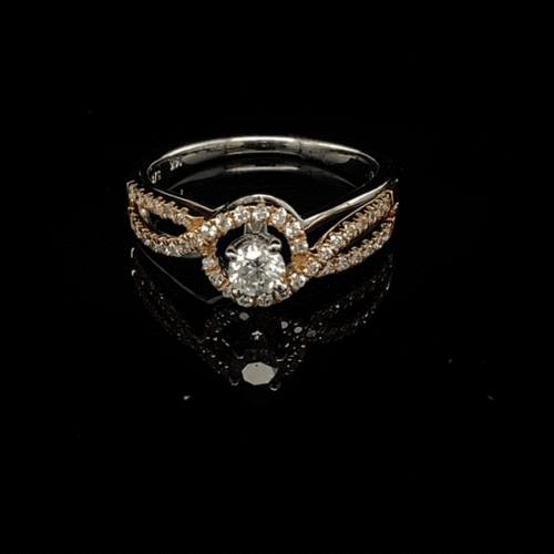 14K .63CT T.W. Diamond Wrap Style Engagement Ring