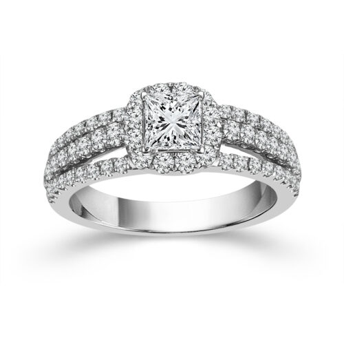 Sparkling princess-cut diamond ring