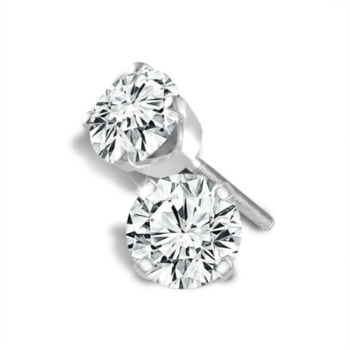 Sparkling round-cut diamond earrings