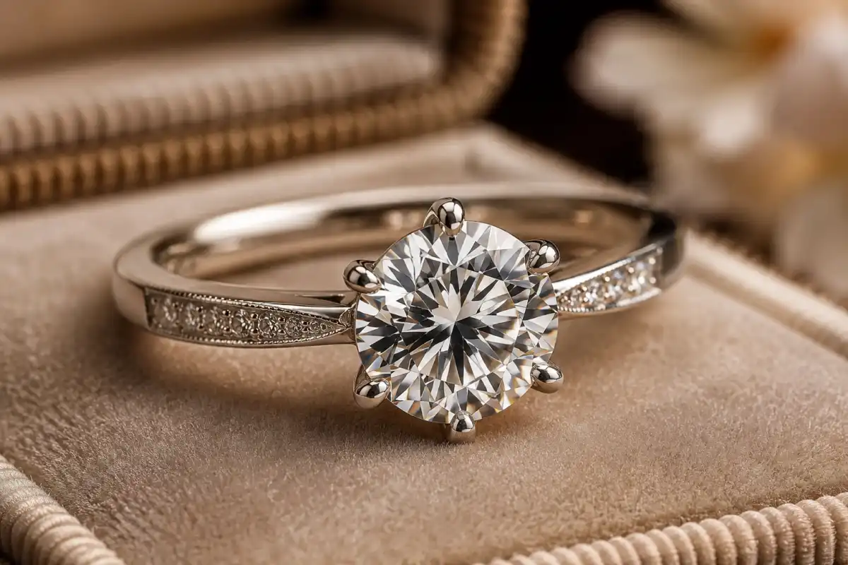 Engagement ring stone quality and setting detail at Regal Jewelers Victoria TX